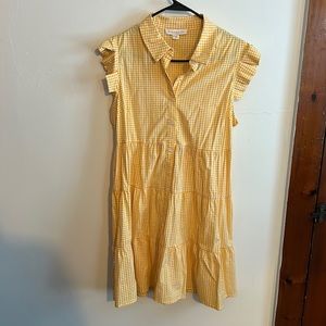 Cute yellow plaid dress